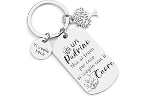 VZIUYTRE Regalo Portachiavi Regalo del Padrino Regalo Portachiavi del Padrino “Al miglior PADRINO dell'universo” Idea Regalo Giorno di Pasqua Battesimo Miglior Padrino