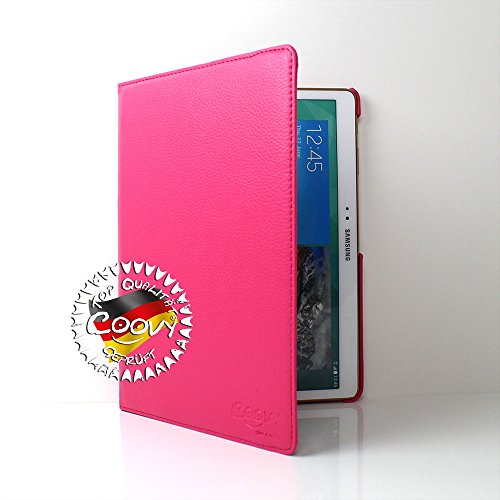 COOVY® 360° ROTATION COVER FÜR SAMSUNG GALAXY TAB S 10.5 SM-T800 SM-T801 SM-T805 SMART HÜLLE TASCHE ETUI CASE SCHUTZ STÄNDER Farbe hotpink - 8
