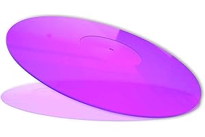 Mobile Pro Shop Acrylic Turntable Mat - Acrylic Slipmat for Vinyl LP Record Players - Improves Sound Quality & Provides Tighter Bass - Anti Static Platter mat (Purple_lit)