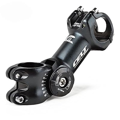 Suncentech Vélos Potences 0 ~ 60° Réglable Vélos de route VTT Vélos tout terrain Cyclisme Pièces detaches 110 MM, Alliage d'aluminium, Noir (25.4 MM)