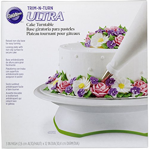 Wilton 307-301 Trim ‚N Turn Ultra Cake Stand Tortenuntersetzer, Kunststoff, weiß, 28 x 28 x 7,5 cm - 4
