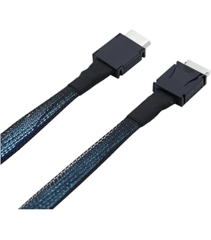MCIO SFF-8654 Auf SFF-8643 Serverkabel – PCIe Gen5 Slimline Kabel, 0.8m, Für Hochgeschwindigkeits-Datenübertragung