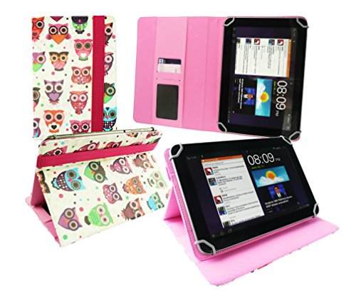 Emartbuy® Hot Rosa Eingabestift + Medion Lifetab P8312 8 Zoll Tablet Universalbereich ( 8 – 9 Zoll ) Multi-Farbig Eules Leder Multi Winkel Folio Exekutive Case Cover Wallet Hülle Schutzhülle mit Kartensteckplätze - 2