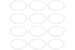 ‎PATIKIL PATIKIL Goof Ringe Innendurchmesser 3,19", Außendurchmesser 4,53", 12 Stück Metall Goof Ringe Abdeckung für Einbaustrahler Decken- und Wandlampen Downlight LED, mattweiß