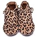 Produktbild Inch Blue Mädchen/Jungen Schuhe für den Kinderwagen aus luxuriösem Leder - Weiche Sohle - Mokassins Leopardenfell