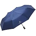DDUP Travel Windproof Umbrella, Wind Resistant Compact Travel Folding Umbrellas, Auto Open Close Strong Wind Proof Rain Proof with 8 Strong Ribs golf umbrella for Men & Women