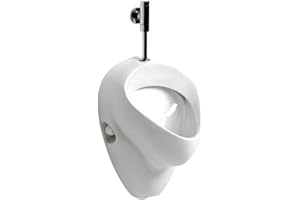 VBChome Urinal Zulauf von Oben Weiß Modern Hochwertig Keramik Pinkelbecken Pissoir Wandurinal Wandpissoir