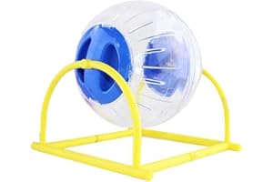 Fliyeong 1PCS Transparent Hamster Running Ball Rack Sport Training Wheel Pet Exercise Supplies for for Small Animal Running Jogging Blue