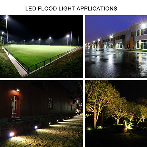 LEDMO® Kaltweiß 50W Led Fluter, 2017 Neu Stil Außenstrahler, CRI>80 IP65 LED Flood light Lampen Spotlicht Leuchtmittel Flutlicht - 6