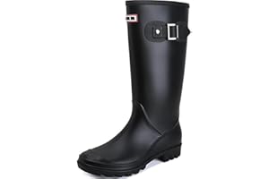 Lvptsh Gummistiefel Damen Hoch Regenstiefel Langschaft Wasserdichte Garten Stiefel Anti Rutsch Wellington Boots Rain Boots