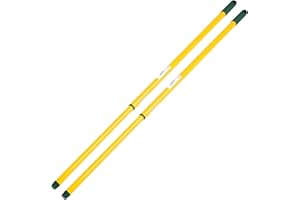 ‎NOVALIV Novaliv 2er Set Teleskop Besenstiel mit Gewinde 80-130 cm Gelb Grün Metallstiel für Besen deutsches Gewinde Universalstiel Stab Ersatzstiel Teleskopstiel Ersatzteil Stiel Ersatz Teleskopstange
