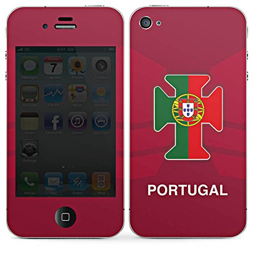 Apple iPhone 4s Case Skin Sticker aus Vinyl-Folie Aufkleber Portugal EM Trikot Fußball Europameisterschaft