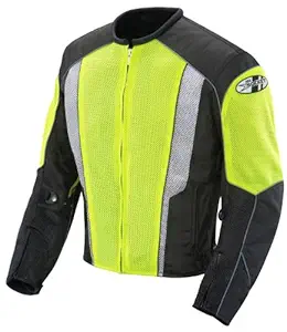 Joe Rocket Phoenix 5.0 Men's Mesh Motorcycle Riding Jacket (Hi-Vis Neon/Black, XX-Large).