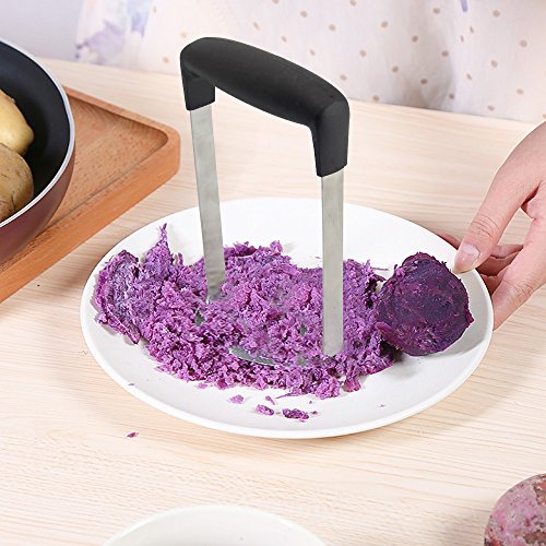 Zilong Kartoffelschleifer, Kartoffel-Schäler aus hochwertigem Edelstahl mit breitem und ergonomischem horizontalem Handgriff, Feines Gitter und Masche Platte, für glatte gestampfte Kartoffeln, Gemüse und Früchte - 4