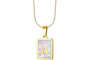VNOX Initial Necklace A-Z Letter Necklace Personalised Name Necklaces for Women Jewellery Gifts for Her Women Ladies Girls Daughter Sister Mum,Gift Packed