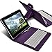 Produktbild ONX3 Acer Iconia One 10 (B3-A30) 10.1" (Purple) Ultra-Slim Einstellbare Tablet-Case QWERTY Keyboard Standfuß für Android Tablet mit Micro USB Anschluss
