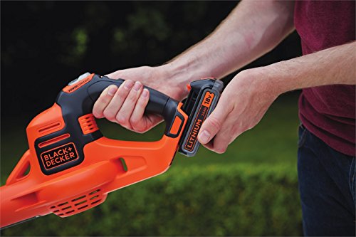 Black+Decker 18V Li-Ion Akku-Gartenbläser mit Akku und Ladegerät, 169km/h – 209km/h einstellbare Blasgeschwindigkeit, Power Command mit Boost-Knopf, GWC1820PC, schwarz orange - 10