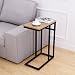 Produktbild Homemaxs Sofa Beistelltisch Couch Beistelltisch C Tisch in Holzoptik aus Stahl für Kaffee, Snacks, Tablet