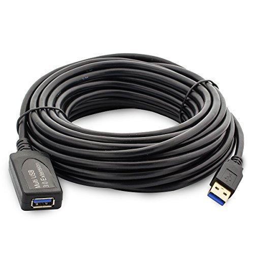 MutecPower 15m USB 3.0 Aktiv kabel männlich zu weiblich - Kabel mit 2 Verlängerung Chipsatz - Repeater-/Verlängerungskabel - 15 meter