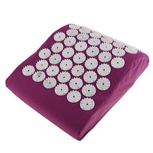 Preisvergleich Produktbild Dolity Akupressur Kissen für Kopf und Nacken, Kopfkissen, Massagekissen, Nackenkissen, Entspannungskissen, in verschiedenen Farben - Lila