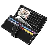  IBLUELOVER - Cartera para Mujer, Negro (Negro) - QIAN-BAO-015-ZN