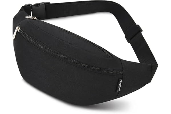 Sacs Banane Ville De Sécurité pour Voyage Randonnée Homme Femme, ACS de Sport Vélo à Dos Waist Fanny Pack Running Outdoor Sport de Randonnée (Noir)