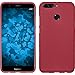 Price comparison product image PhoneNatic Silicone Case compatible with Huawei Honor 8 Pro - matt red Cover + protective foils