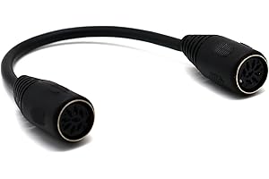 LOKEKE 8 Pin DIN MIDI Extension Cable, 8 Pin DIN MIDI Female to Din 8-Pin Female Cable Cord Wire Audio Socket Compatible with Bang Olufsen PowerLink MK2(F to F)