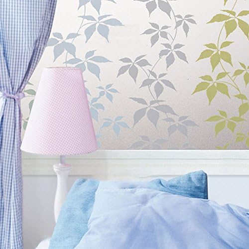 E-TOP Premium No-Glue Color Glass Films Static Decorative Privacy Window Films (No Adhesive),1.5Ft X 6.5Ft.(45 x 200 Cm)(Pattern 3)