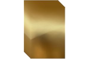 ASENME Cartoncino in alluminio - 20 unità A4 – 250 grammi Cartoncino A4 (Oro opaco, A4 / 20 unità)