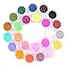 24 Mix Colours Extra Fine Glitter Dust Powder Set - Nail Art Tips Decoration / Crafts / DIY