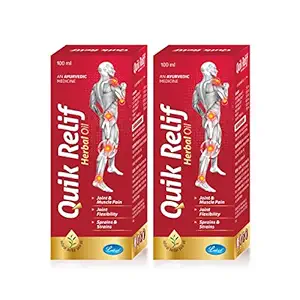 Quikrelif Pain Relief Oil For Muscle & Joint Pains 100 ml Each pack of 2