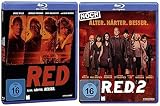 R.E.D. - �lter. H�rter. Besser/R.E.D. 2 - Noch �lter. H�rter. Besser im Set - Deutsche Originalware [2 Blu-rays] - Morgan Freeman, John Malkovich, Helen Mirren, Mary-Louise Parker Bruce Willis