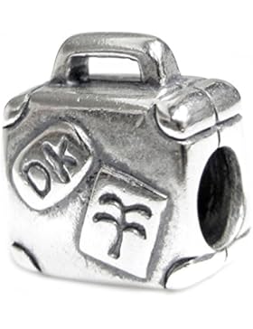 Queenberry Sterling Silber Koffer im europäischen Stil Charm Bead