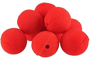 Froiny Red Foam Noses 10pcs Red Clown Nose Cosplay Nose for Christmas Comic Costume Halloween Red Nose Day Party Supplies