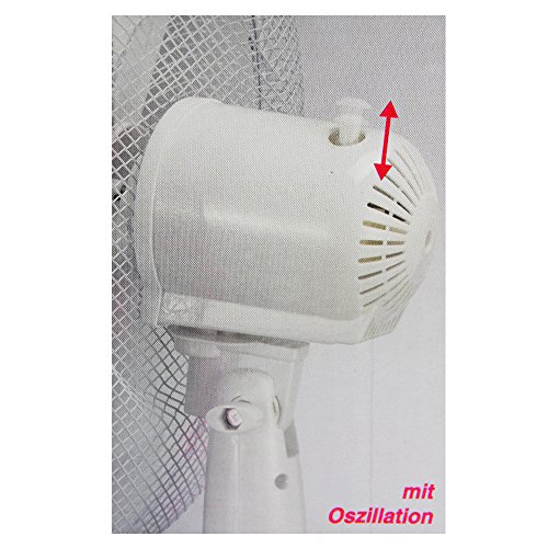 COM-FOUR® Standventilator mit Standfuss, 45 W, Ø 43 cm (Standventilator 45W) - 5