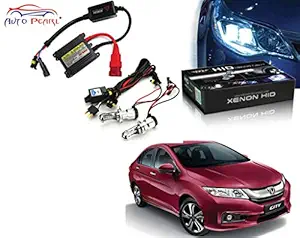 Auto Pearl - Car HID Light Kit Bulbs H4 6000k Automotive Headlight Bulbs Auto Conversion Driving Lamp High Intensity Discharge Kit Xenon White Light for - City Ivtec 2016 (Set of 2 Pcs)