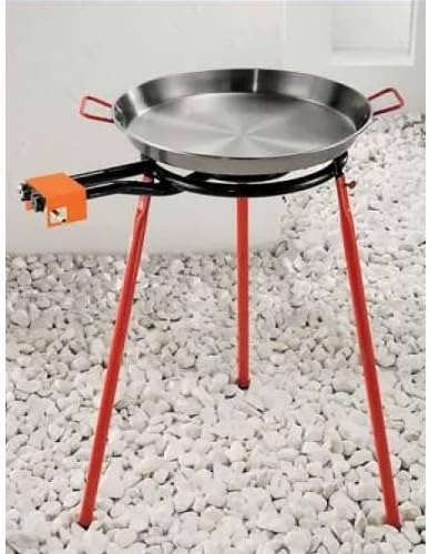 A17 Paella Pan (Diameter 50 cm), Burner (Diameter 40 cm) and Simple Stand (14 Servings)