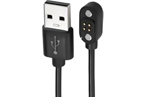 Haourlife 2 Pack Replacement Magnetic Charging Cable for Bone Conduction Headphones, USB Charger Cord for 4-pin Interface Bone Conduction Headphones, Smartbands, and Smartwatches (2.54mm Pitch)