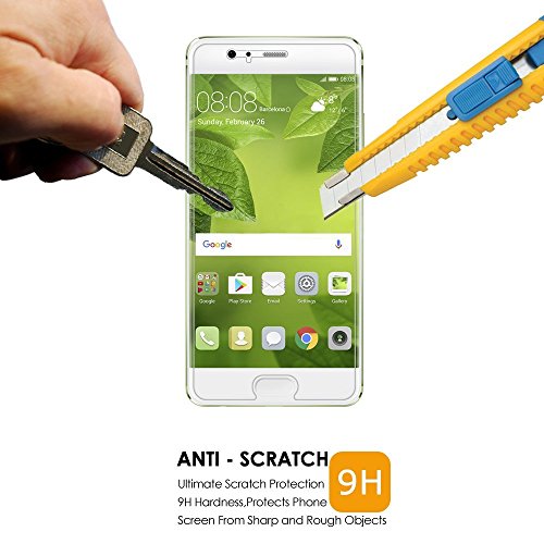 [2 Stück]Huawei P10 Panzerglas Schutzfolie, EUGO 9H Hartglas Schutzfolie Displayschutz für Huawei P10 – Transparent - 3