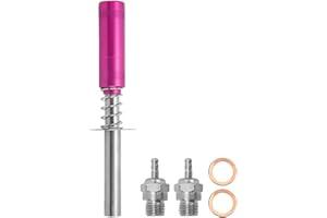 Dilwe Accendino per Candelette RC per Auto, Avviamento Motore RC con Candeletta N3, per Auto/Nave Alimentate a Olio RC e Motore a Metanolo(Rosa Rossa)
