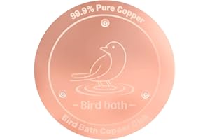 Goktvai Bird Bath Pure Copper Purification Disk, Triple-Point Support Bird Water Bath Cleaner Bird-Friendly Outdoor Outside Purification Accessory for All Birdbaths & Bowls Plate Disc Season Use