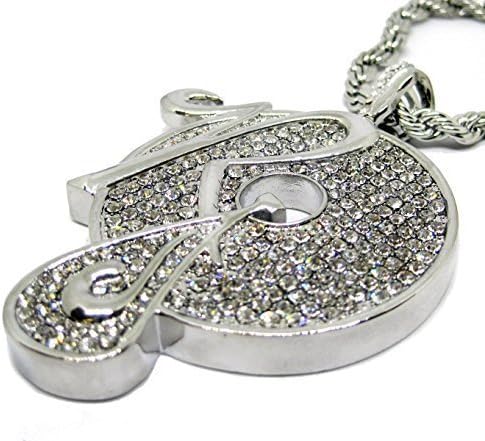 Jay Z Rocafella Records Silver Plated hiphop bling Pendant and chain
