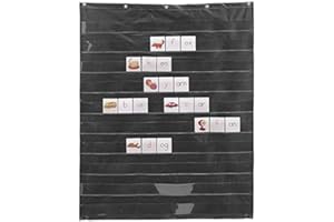 Venus valink Learning Resources Standard Poche Tableau Éducation pour Maison Scheduling Classe, 10 Géant Facile Montage Transparent Insertion Carte Enseignement Pliable Présentation Suspendu Sac