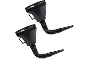 POMUROM Carburant, Remplissage en Plastique pour Voiture, Entonnoir Multifonctionnel avec Buse d'extension Flexible pour Voitures et Motos, Huile Moteur, Kérosène et Essence