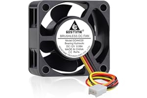 GDSTIME DC 12V 40mm x 20mm Ventilador de refrigeración 3-Pin sin escobillas Ventilador Mini disipador de calor