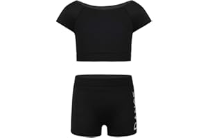 Alvivi Girls Active Outfits 2PCS Crop Tank Top with Workout Shorts Tankini Suit Dance Wear Summer Swimsuit