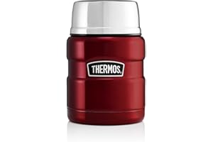 THERMOS Porte-Aliments en Acier Inoxydable - 470 ML, Acier Inoxydable, Rouge Cranberry, 0,47 l
