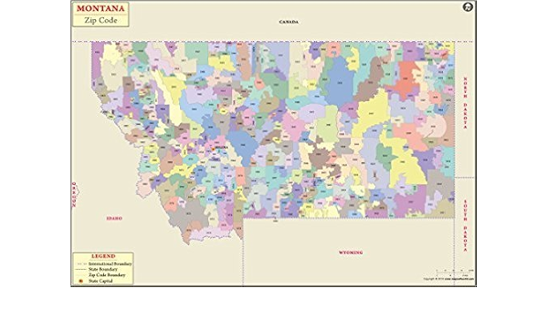 Mt Zip Code Map Montana Zip Code Map (36" W X 25.46" H) : Amazon.co.uk: Stationery & Office  Supplies