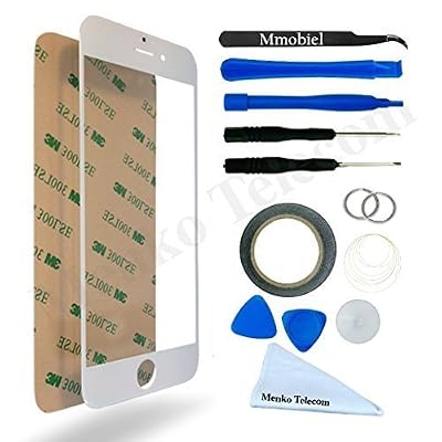 MMOBIEL® Kit de remplacement d'écran tactile pour iPhone 6 / 6S 4,7Pouce BLANC inclus : Vitre de rechange, Pincette, Ruban adhésif 2mm, Chiffon microfibre, Kit d'outillage spécifique, fil métallique